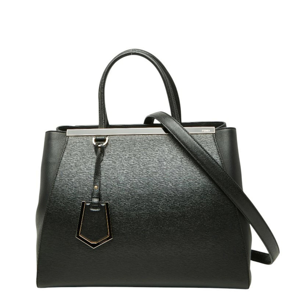 Fendi Toujours 2way Shoulder Bag Black Leather